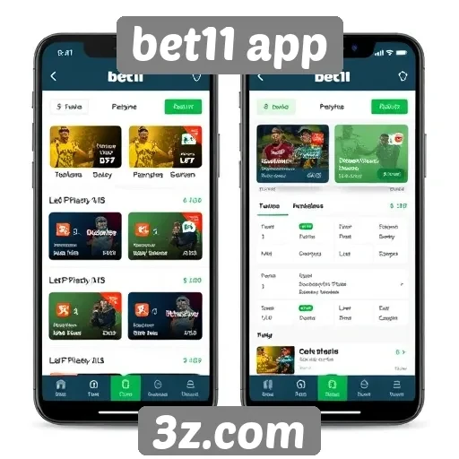 Interface do usuário do bet11 app e sua navegação